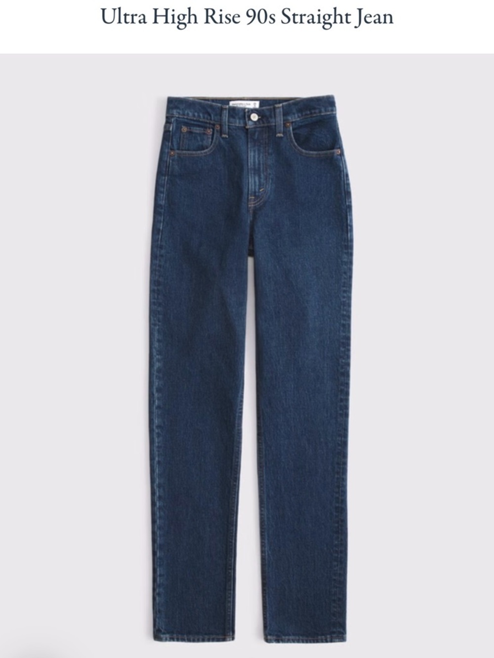 Abercrombie & Fitch 90’s Straight Ultra High Rise Jeans Womens 28x30 Dark Wash